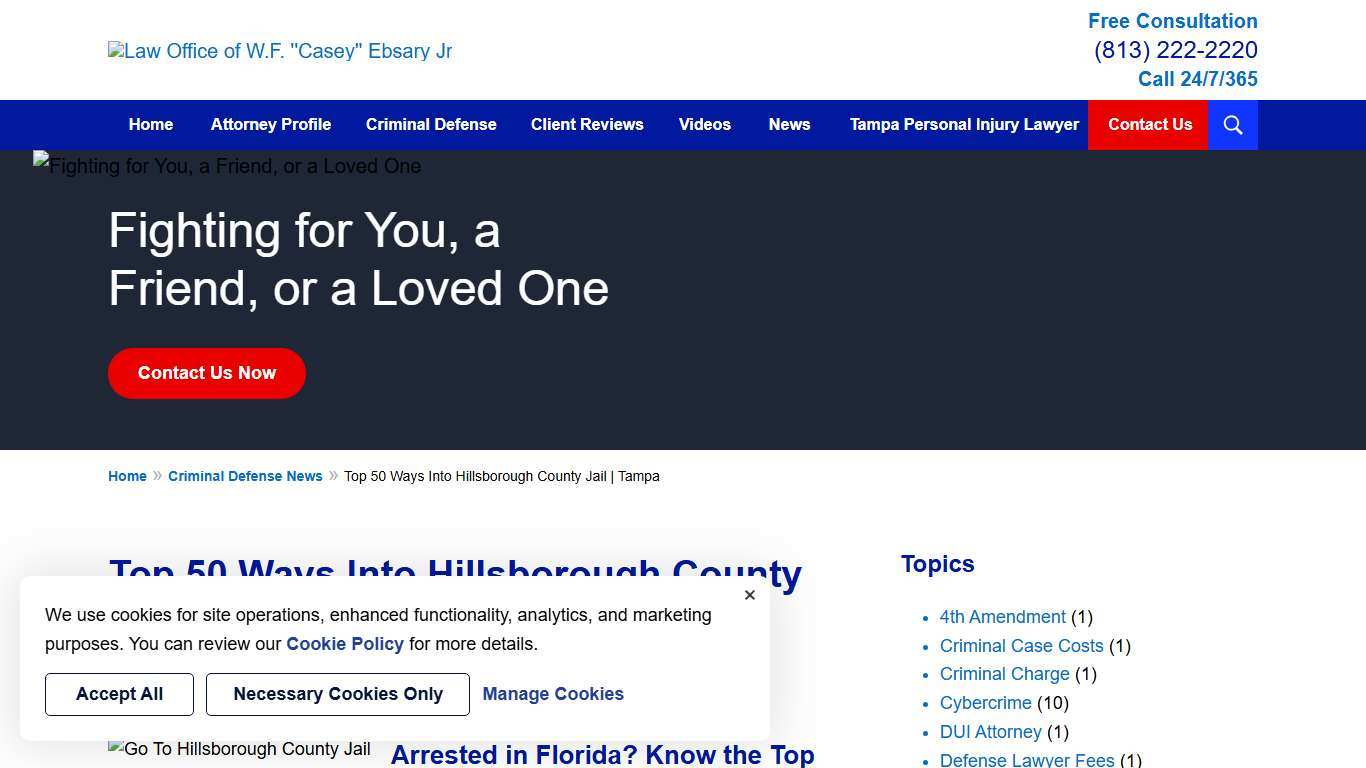 Top 50 Ways Into Hillsborough County Jail | Tampa