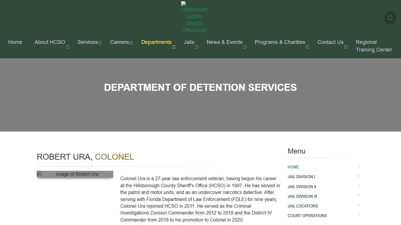 Department of Detention Services | HCSO, Tampa FL